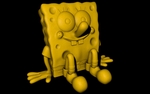 Modelo 3d de Bob esponja (fácil de impresión sin soporte) para impresoras 3d