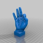 Modelo 3d de Mano de aceptar en duplo compatible para impresoras 3d