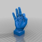 Modelo 3d de Mano de aceptar en duplo compatible para impresoras 3d