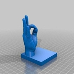 Modelo 3d de Mano de aceptar en duplo compatible para impresoras 3d