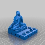  Vigeland sculpture on duplo compatible brick  3d model for 3d printers