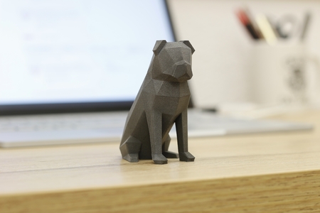 Modelo 3d de Low-poly pug para impresoras 3d