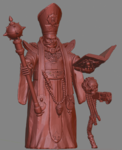 Modelo 3d de Purificador de sacerdote de la piedra negra de la iglesia. para impresoras 3d