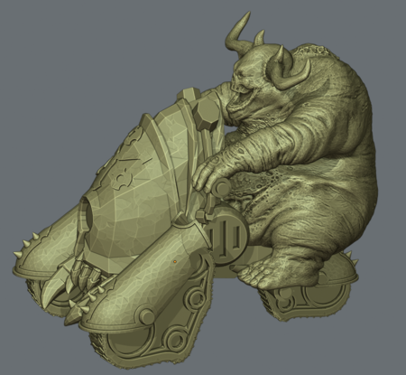  Greater demon on scooter  3d model for 3d printers