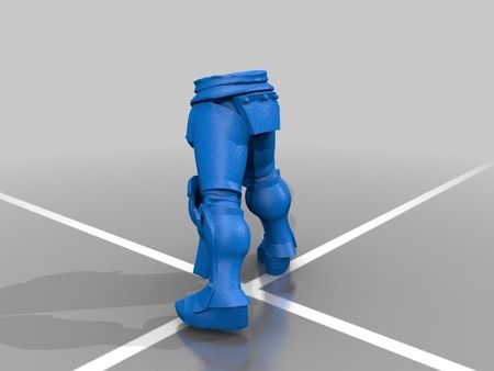 Modelo 3d de Mujer caballero piernas para impresoras 3d