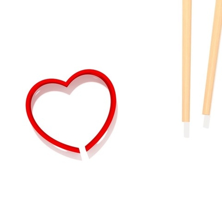 Palillos chinos - el Día de san Valentín