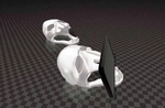Modelo 3d de Cráneo soporte de teléfono para impresoras 3d