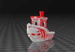Modelo 3d de Doble color de ghostship benchy para impresoras 3d