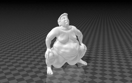 Modelo 3d de Trump luchador de sumo para impresoras 3d