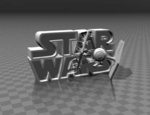  ⭐⭐⭐⭐⭐ star wars - 3d logo  3d model for 3d printers