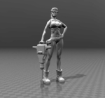 Modelo 3d de Mujer trabajadora para impresoras 3d