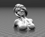 Modelo 3d de T800 chica busto para impresoras 3d