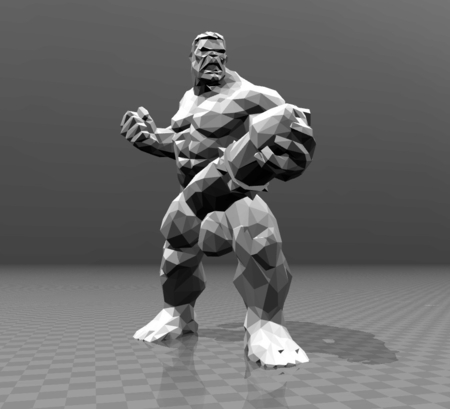 Naked Hulk - Low Poly