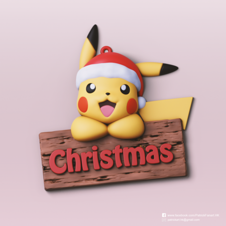 Modelo 3d de Adornos de navidad(pokemon) para impresoras 3d