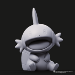  Mudkip(pokemon)  3d model for 3d printers