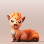  Vulpix(pokemon)  3d model for 3d printers