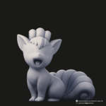  Vulpix(pokemon)  3d model for 3d printers