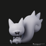  Pachirisu(pokemon)  3d model for 3d printers