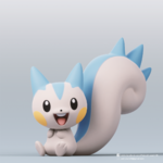  Pachirisu(pokemon)  3d model for 3d printers