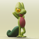 Modelo 3d de Treecko(pokemon) para impresoras 3d