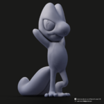  Treecko(pokemon)  3d model for 3d printers