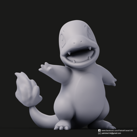  Charmander(pokemon)  3d model for 3d printers