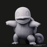  Squirtle(pokemon)  3d model for 3d printers