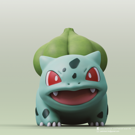  Bulbasaur(pokemon)  3d model for 3d printers