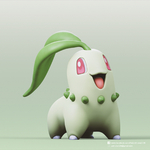 Modelo 3d de Chikorita(pokemon) para impresoras 3d