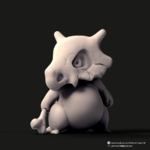  Cubone(pokemon)  3d model for 3d printers
