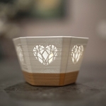 Modelo 3d de El día de san valentín en forma de corazón titular de la vela para impresoras 3d
