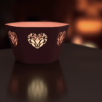  Valentine's day heart shaped candle holder  3d model for 3d printers