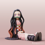 Modelo 3d de Kamado nezuko(kimetsu no yaiba) para impresoras 3d