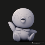  Piplup(pokemon)  3d model for 3d printers