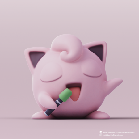  Jigglypuff(pokemon)  3d model for 3d printers