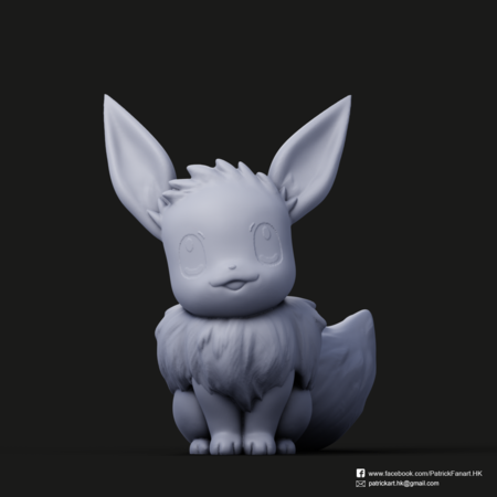  Eevee(pokemon)  3d model for 3d printers