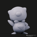  Oshawott(pokemon)  3d model for 3d printers