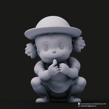 Modelo 3d de Mei kusakabe(mi vecino totoro) para impresoras 3d