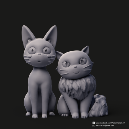  Jiji & lily (kiki's delivery service)  3d model for 3d printers