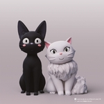  Jiji & lily (kiki's delivery service)  3d model for 3d printers