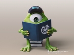 Modelo 3d de Mike wazowski(monsters university) para impresoras 3d