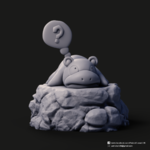  Slowpoke(pokemon)  3d model for 3d printers