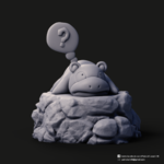 Modelo 3d de Slowpoke(pokemon) para impresoras 3d