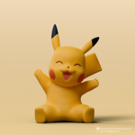  Pikachu(pokemon)  3d model for 3d printers