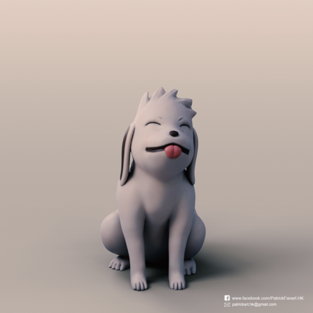 Modelo 3d de Akamaru(naruto) para impresoras 3d