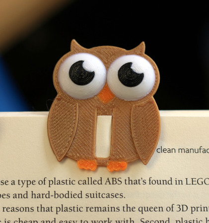  Multi-color owl bookmark  3d model for 3d printers