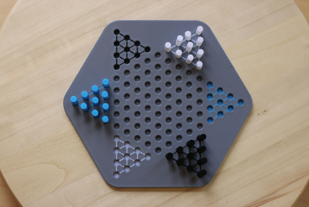  Multi-color chinese checkers set  3d model for 3d printers