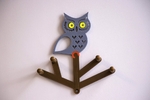  Multi-color owl coat hanger  3d model for 3d printers