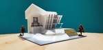  Multi-color angular house  3d model for 3d printers