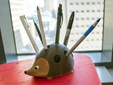  Multi-color hedgehog pen holder  3d model for 3d printers